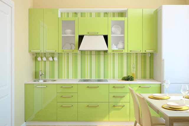 Model Desain Kitchen Sets Hijau