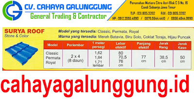 Brosur Dan Harga Genteng Metal Surya Roof