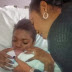 First Pics- Annie Idibia Kissing Her New Born Baby.