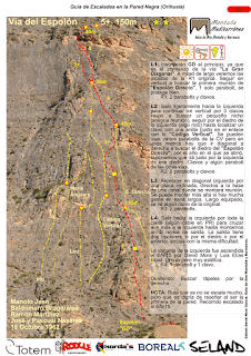 Pared Negra. Espolón Original 5+ 150m