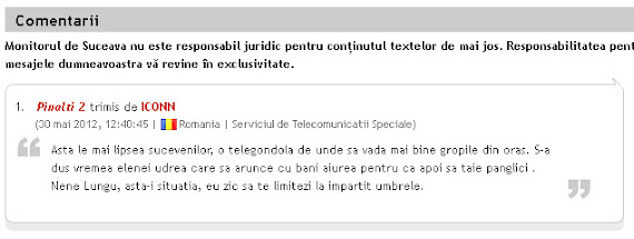 Comentarii Serviciul de Telecomunicaţii Speciale