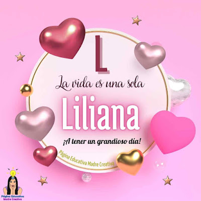 Solapin Nombre Liliana para imprimir gratis - Nombre para descargar