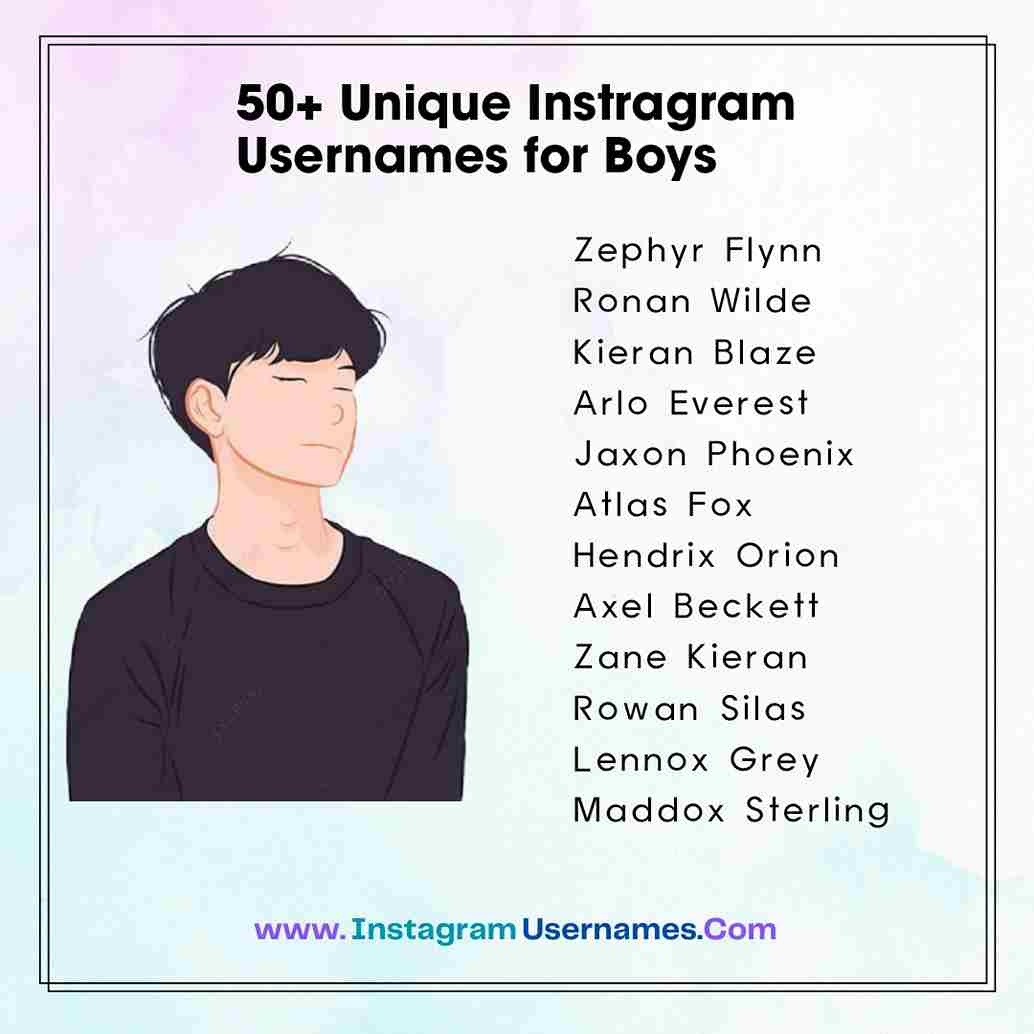 Unique Instagram Username For Boys