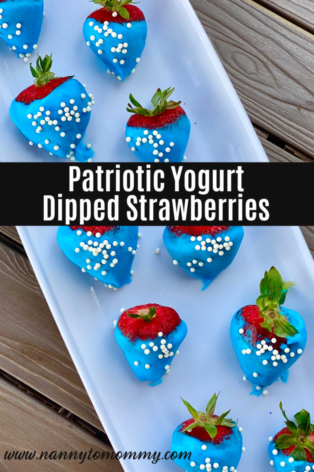 Patriotic Yogurt Dipped Strawberries