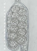 photo of a drawing of a saddle fender with sheridan style tooling