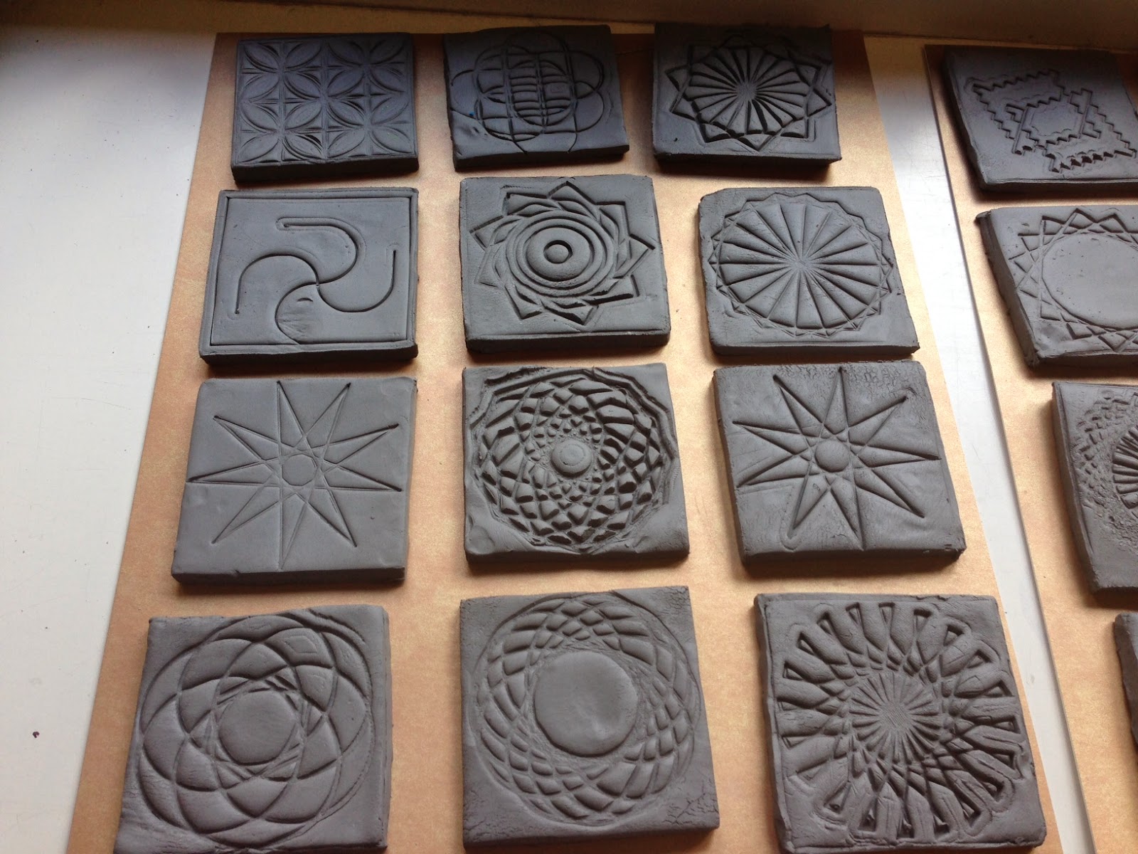 3D Printed TurtleArt Stamps for Clay  Tiles 