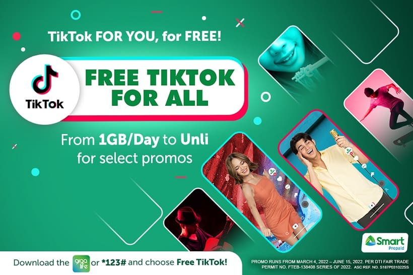 Smart intros FREE TikTok For All with prepaid promos