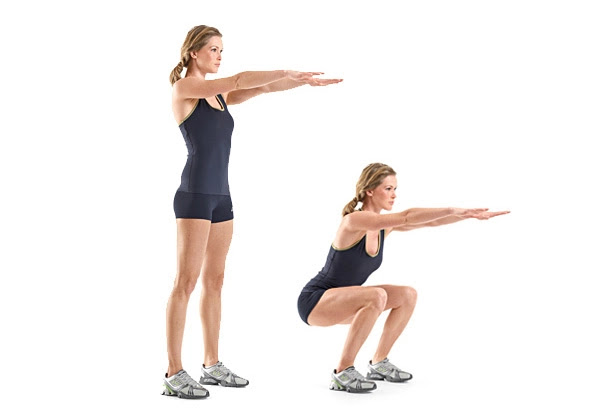 8 Simple No-Equipment Workouts At Home For Women!- Body Weight Squats