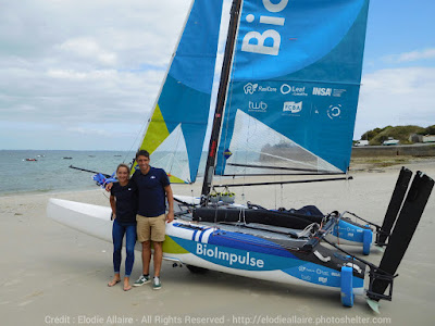 Quentin Delapierre et Manon Audinet montaient sur la plus haute marche du podium à Enoshima en Nacra 17. 