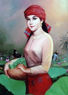 khmer girl painting