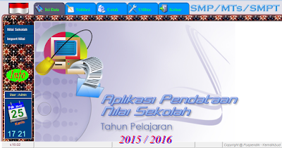 Download Aplikasi Pengolahan Nilai Sekolah Tahun Pelajaran 2015/2016