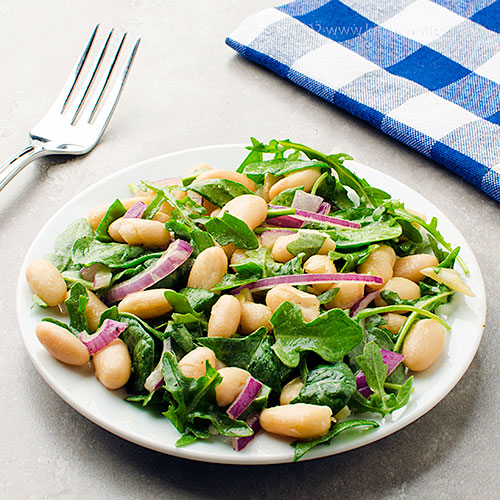 White Bean and Fresh Greens Salad