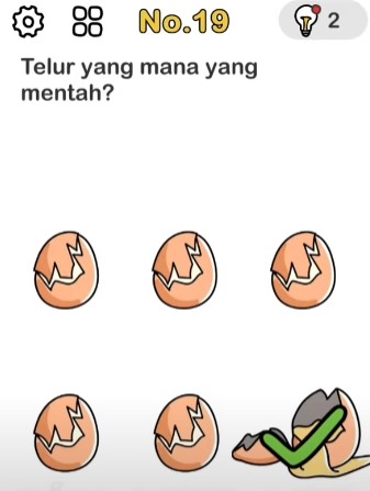 Telur Mana yang Mentah Brain Out