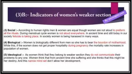 Women as Weaker section MSW, ppt