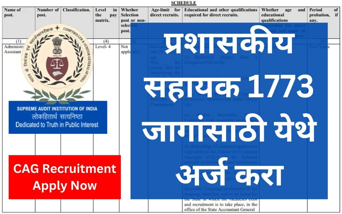 Cag Recruitment Apply Notification Download 2023