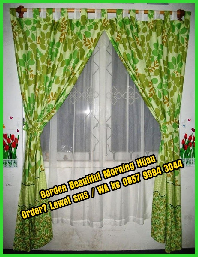 Jual Gorden Motif Kehijauan Buat Kamar TidurGorden 