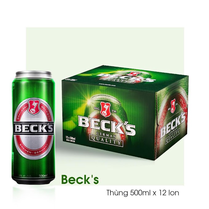 [ abi_budweiser ] Bia Becks Xanh 330ml - 500ml dòng bia thương mại bán chạy số 1 tại Đức