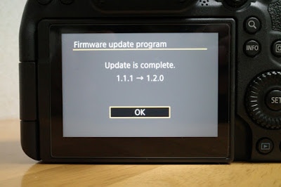 Canon EOS R6ファームウェアアップデート完