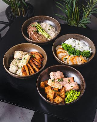 Colorful and Healthy Meal Bowls on a Table