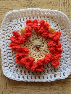 L for Lion Granny Square - a free crochet pattern from Sweet Nothings Crochet