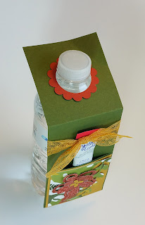 Water Bottle Decoration made with Botanical Blooms Dies and Paper