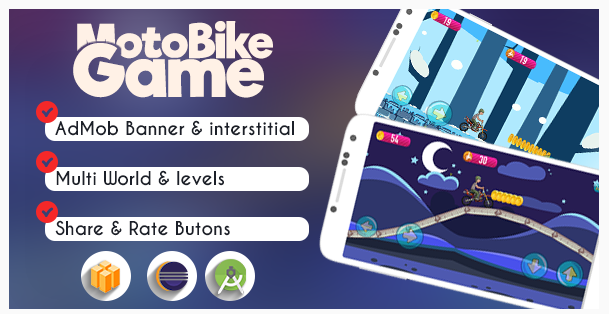 Source Code Game Android Racing Motor Bike | Buildbox & Eclipse Support by Admob
