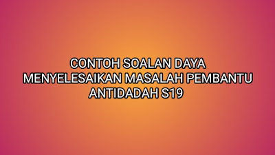 Contoh Soalan Daya Menyelesaikan Masalah Matematik ...