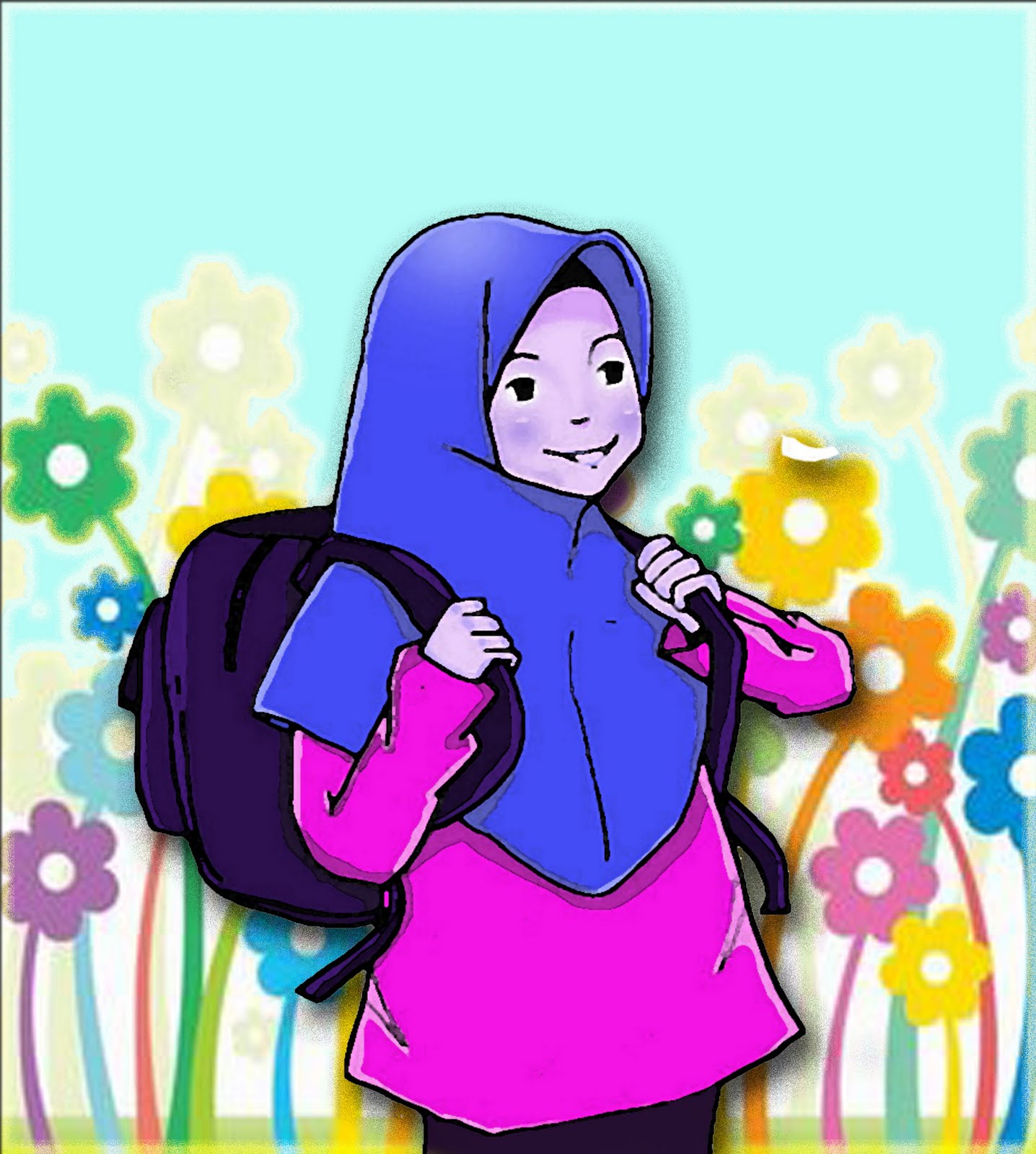 Gambar Kartun Muslimah Kuliah Gambar Kartun