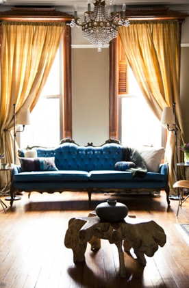 ishka blue sofa