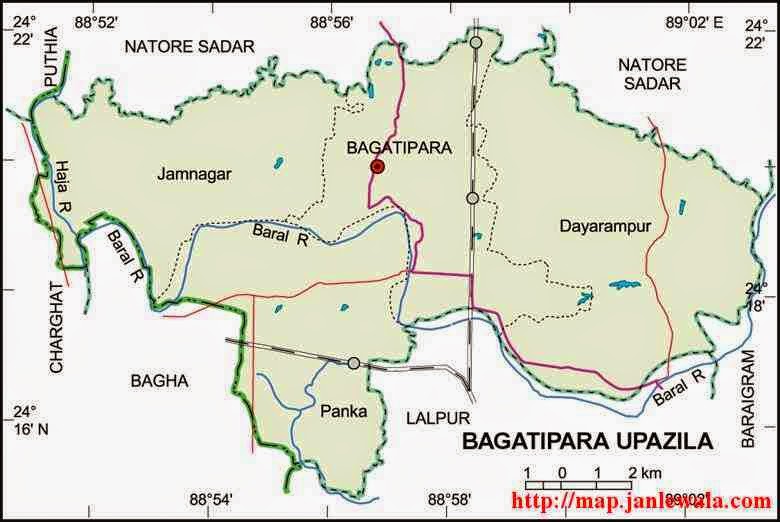 bagatipara upazila map of bangladesh