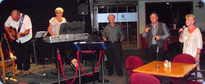 Margaret Black(far right) joined the band for the finale with some great vocals.