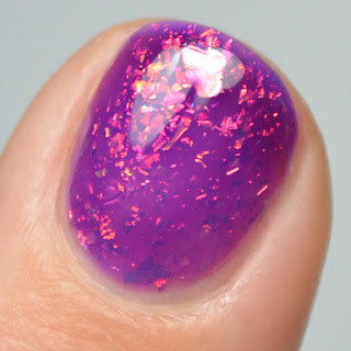 purple flakie nail polish