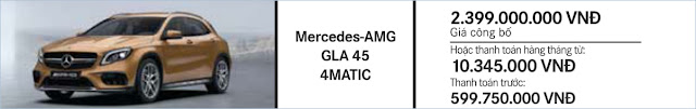 Giá xe Mercedes AMG GLA 45 4MATIC hấp dẫn tuyệt vời