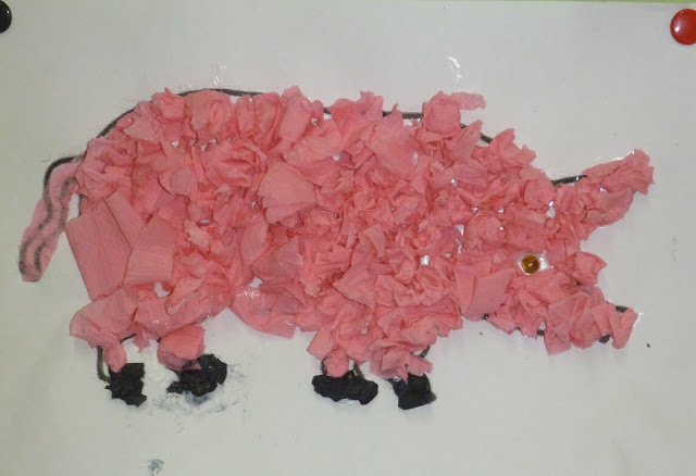 Schwein im Kindergarten gestalten