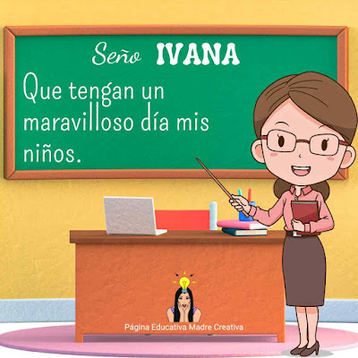 PIN Nombre Ivana - Seño Teacher Ivana para imprimir