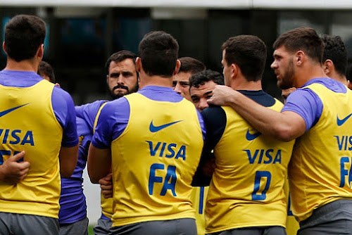 Formación de Los Pumas ante Sudáfrica en Mendoza