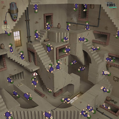 Lemmings vs Escher Optical Illusion