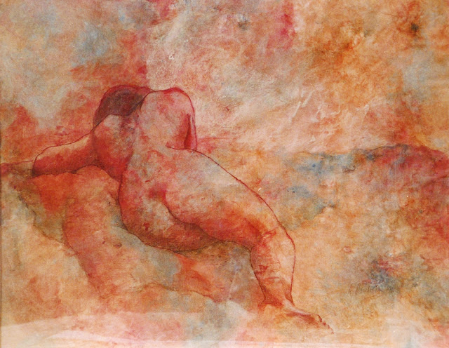 Nude Reclining - Painting - Rosemary Marchetta