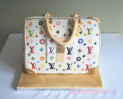 Handpainted Louis Vuitton Purse Cake using Chocolate Fondant with a Red  Fondant Bow | Handbag cakes, Bags, Handbag