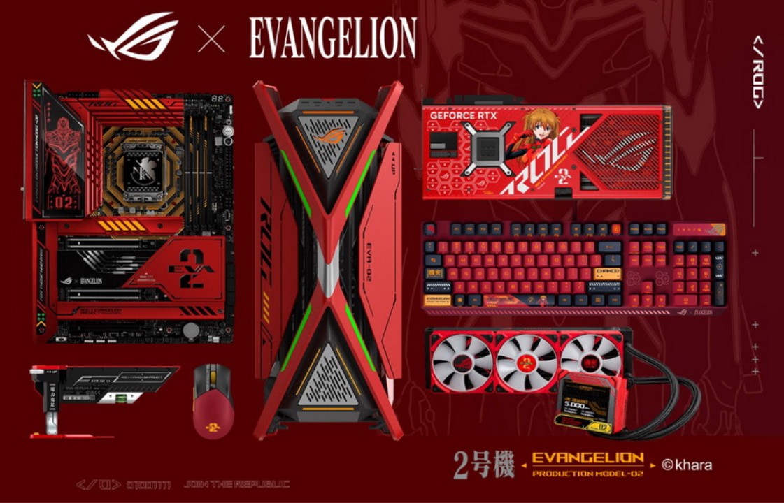 ASUS, Evangelion ROG Strix EVA-02 Edition Serisi Bileşenlerini Tanıttı