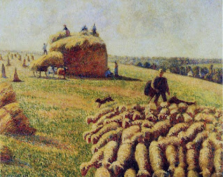 Flock of Sheep in a Field after the Harvest, 1889