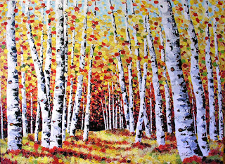 fall aspen painting