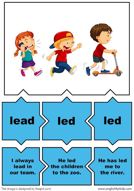 irregular verbs activity verb lead