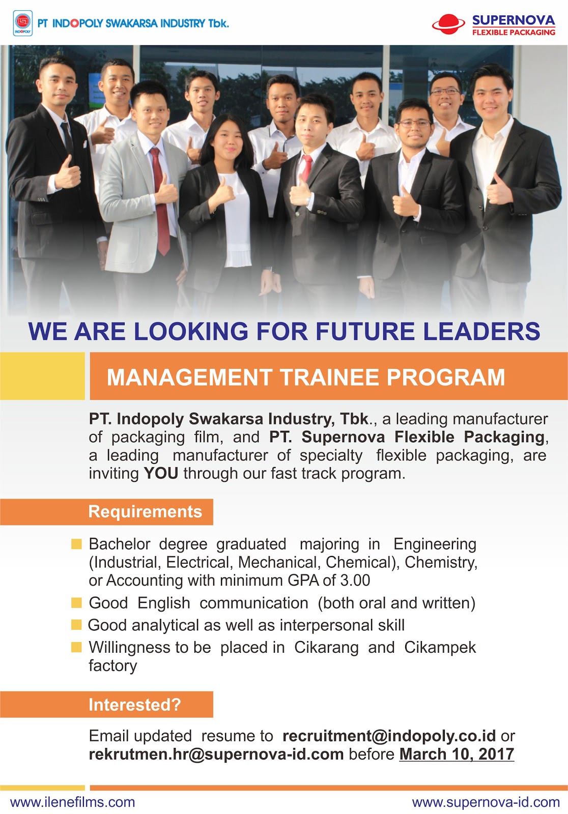 Lowongan Kerja Cikarang Management Trainee Program ...