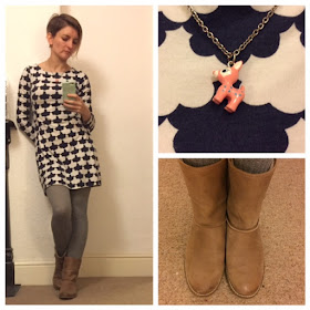 Boden tunic dress and Hallhuber boots