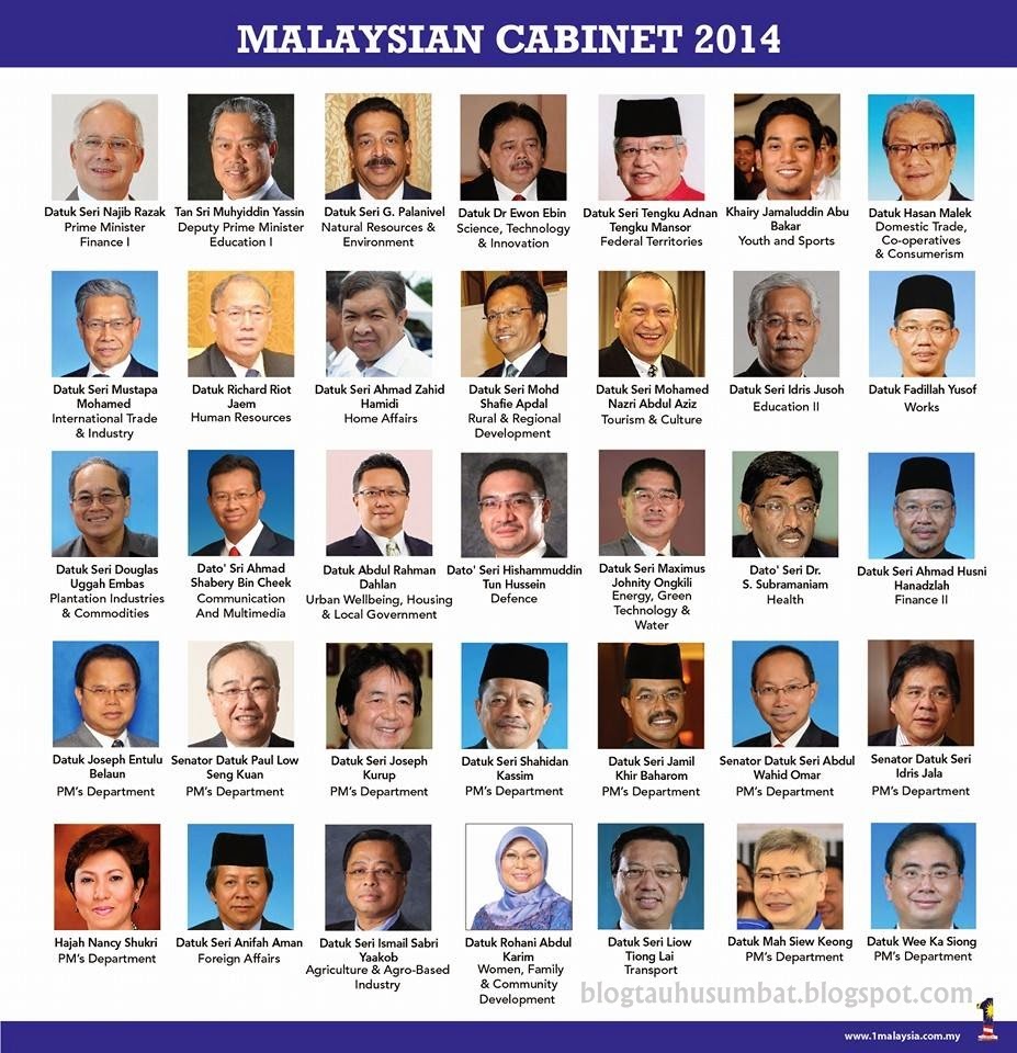 SENARAI LENGKAP MENTERI KABINET BARU MALAYSIA 2014 