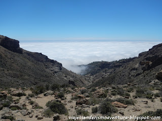 Parte del camino desde/hacia la montaña de Guajara