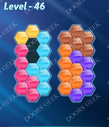 Block! Hexa Puzzle [7 Mania] Level 46 Solution, Cheats, Walkthrough for android, iphone, ipad, ipod