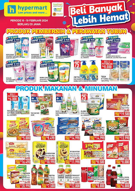 Katalog Promo Hypermart Beli Banyak Lebih Hemat tanggal 16 hingga 19 Februari 2024