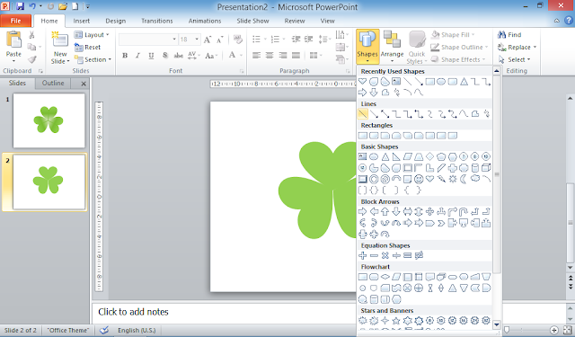 Cara membuat garis di Powerpoint